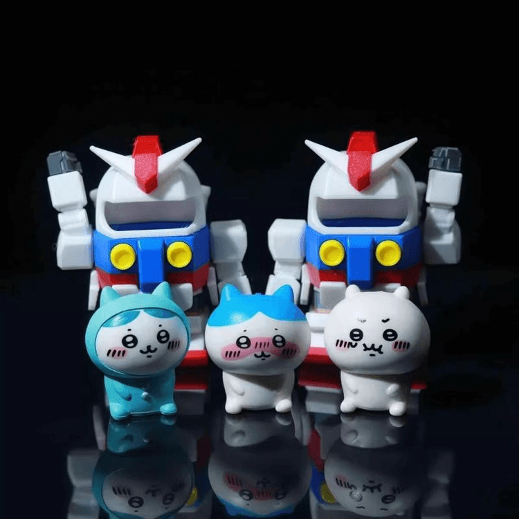 New Usachi Chiikawa Gundam Handheld Magnetic Assembly Model With