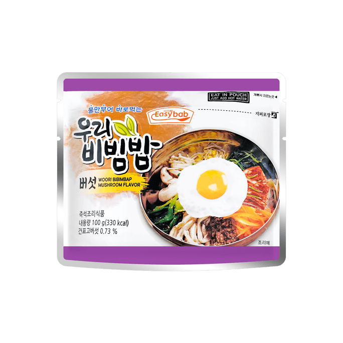 韩国EASYBAB 即食韩式蘑菇石锅拌饭 100g