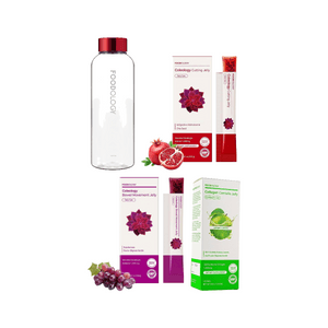 Coleology Cutting Jelly Pomegranate 10s+Bowel Movement Jelly Grape 10s+Collagen Jelly Green Apple 10s+Bottle 16.91 fl oz