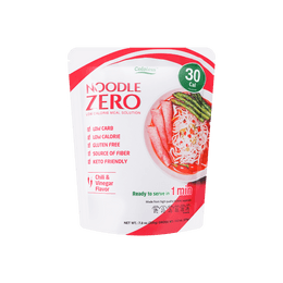 Low Calorie Konjac Noodles - Chili & Vinegar Flavor, Healthy & Convenient, 7.8oz