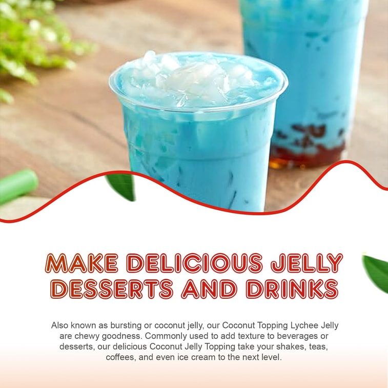 Fanale Lychee Jelly Nata De Coco For Boba Tea 400g 6