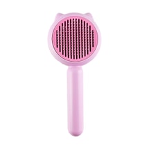 AIWO艾窝 可爱小猪针梳 宠物梳毛器一键去浮毛猫狗通用 粉色