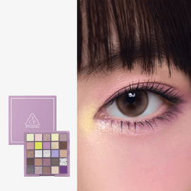 Pro Multi Eye Color Palette, #Lavender Unfold, 0.60 oz【25-Shade Fantasy Purple with Lemon Pop Accents】