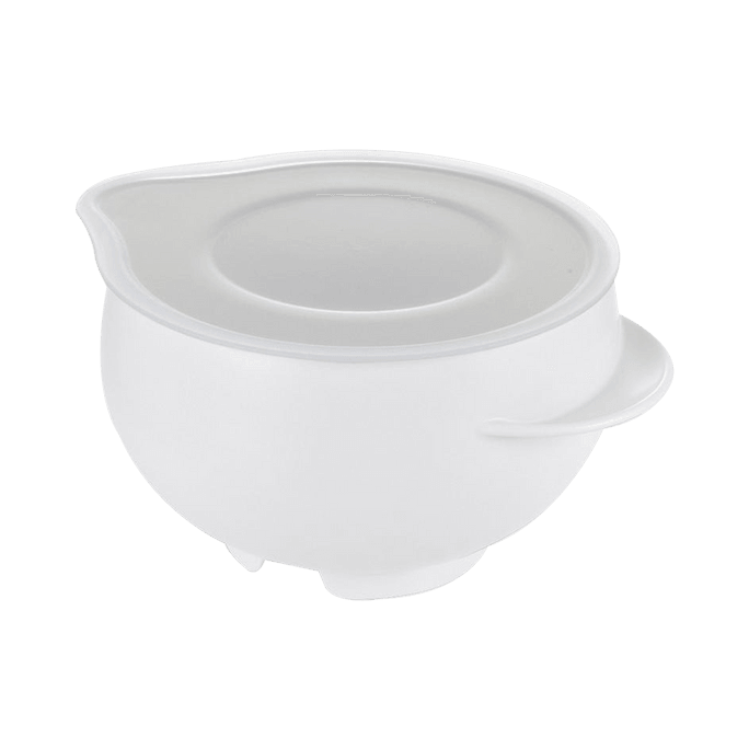 Richell Microwaveable Easy Cooking Bowl With Lid White M