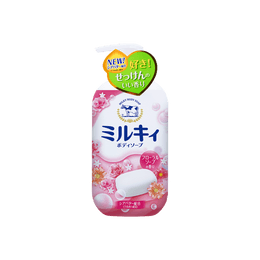 日本COW牛乳石鹼共进社 牛奶保湿沐浴乳 玫瑰花香 550ml