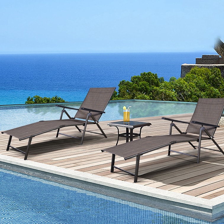 80  Adjustable Chaise Lounge Chair with 5 Reclining Positions 6