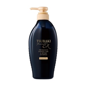 【日本からの直送】SHISEIDO TSUBAKI ブラックツバキ 贅沢黒イオンリペアパワフルEXシャンプー 450ml パーマやカラーによるひどいダメージを補修