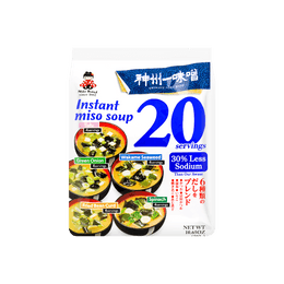 MISO SHINSHUICHI Instant Miso Soup Less Salt 20Pcs 302g