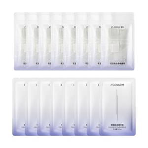 FLOSSOM花至 臉部肌提美容儀臉部美容裝補給 家用緊緻提拉 8組入(臉部柔性導電膜布*8片入+塑顏肌活精華液27ml*8片)