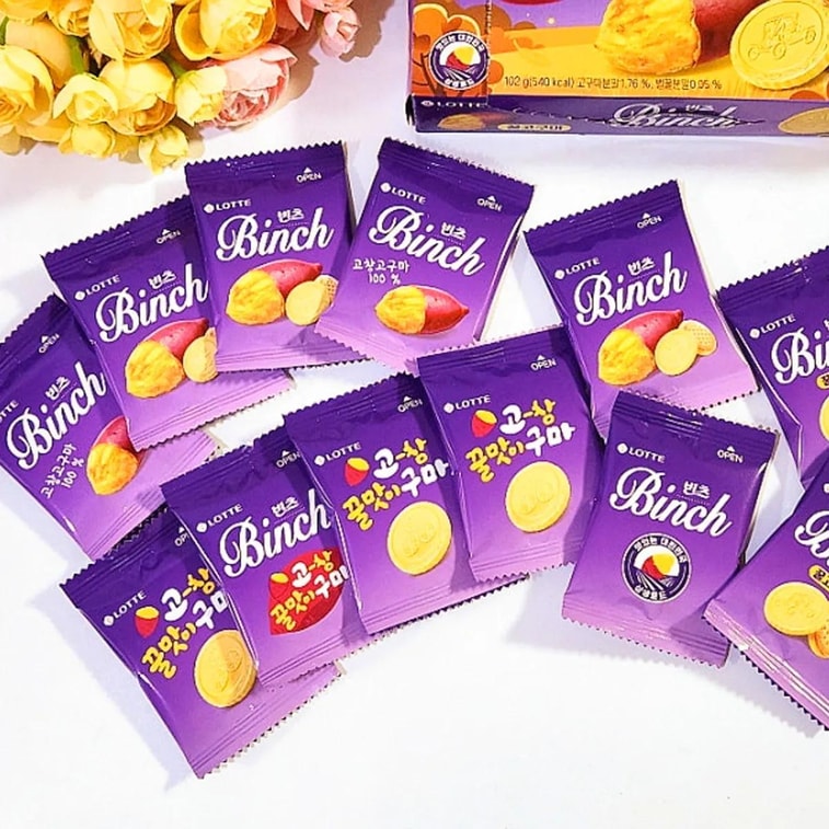 Binch Honey Sweet Potato Flavor Chocolate Biscuits 3.59 oz【Seasonal Limited】 3