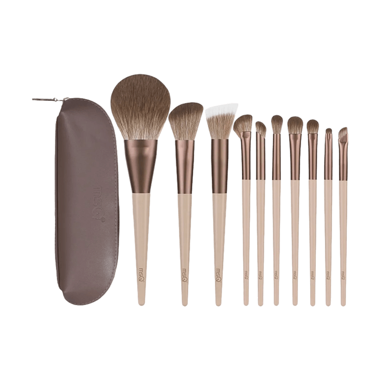 MOCHA Make-up Brush Set, 10pcs - All-in-one Kit with Premium Pouch 3
