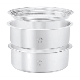 台灣TATUNG大同 3件套不銹鋼蒸籠TAC-S03 適合大同電鍋6杯6KN/6GS使用 可單獨使用 3pcs