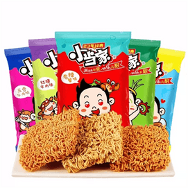 【中国直邮】小当家 干脆面 混合味 干吃面零食夜宵充饥儿时小吃即食 20g*12包