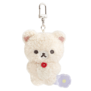 [일본 직배송] 산엑스 리락쿠마 플라워 시리즈 키체인 봉제인형 [곰 소녀] 1개