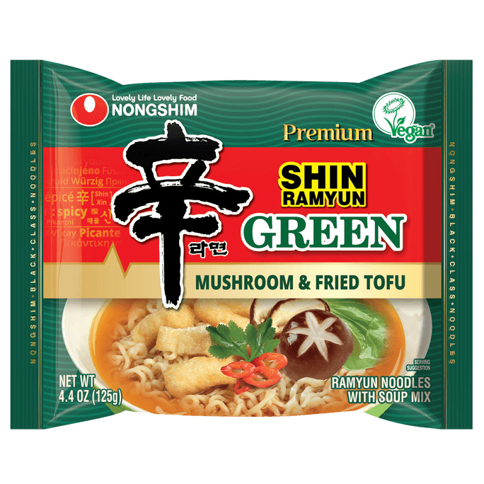 【美國直郵】 韓國 NONGSHIM農心 農心 農心 農心 辛拉麵 綠色系列 香菇豆腐味(4連包)