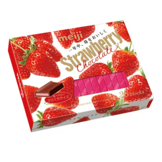 [일본 직배송] 메이지 MEIJI 피아노 초콜릿 딸기맛 26개입