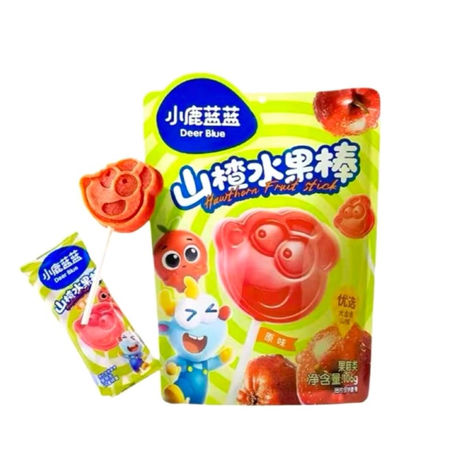 小鹿蓝蓝 【原果打浆】山楂棒果肉条 原味 106g 鲜果干零食 无添加山楂糕 开胃助消化零食 儿童零食无添加 办公室休闲零食 孕妇零食山楂 酸甜解腻 健康养生小零食