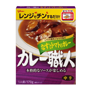[일본 직송] 글리코 카레 장인 시리즈 가지 토마토 카레 소스 중간 매운맛 170g