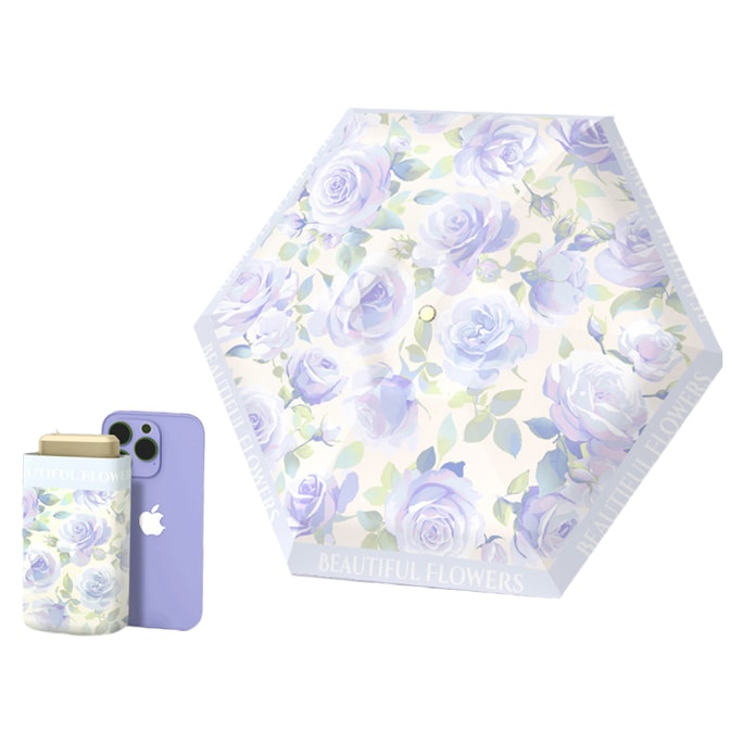 New compact and portable flat 50% super light Chinese style sunscreen sun umbrella Secret Language 1 Piece