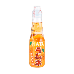 日本HATAKOSEN哈達 RAMUNE 彈珠波子汽水 柳橙口味 200ml