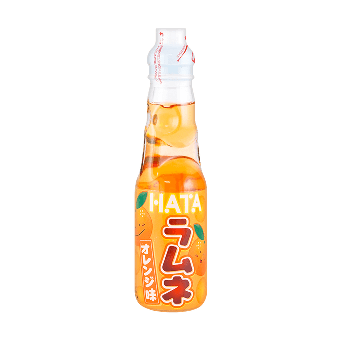 日本HATAKOSEN哈达  RAMUNE 弹珠波子汽水 橙子味 200ml