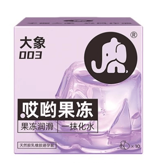 Elephant Ouch Jelly Hyaluronic Acid 003 Condom Ultra-thin 10pcs*1 Box