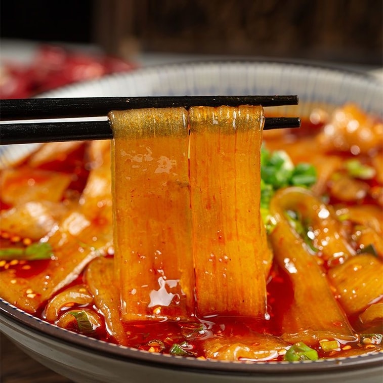 Chuan Wazi Sichuan Hot Pot Wide Noodles, Sichuan Noodles, Sweet Potato Noodles 120g Authentic Sweet Potato Noodles, No Soaking Required, Spicy Hot Pot Ingredients 5