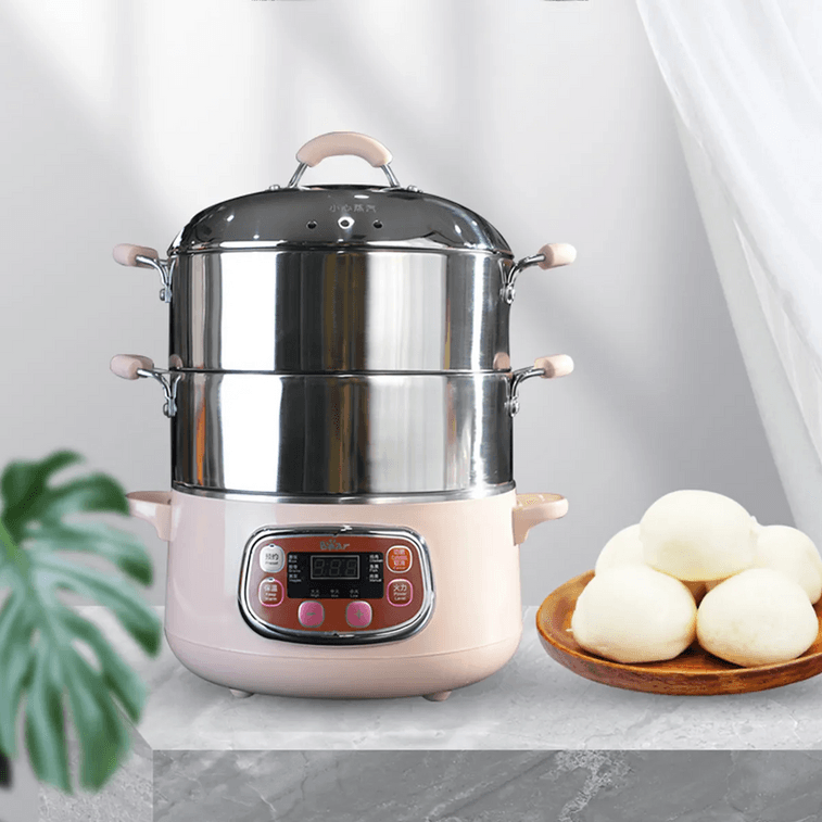 BEAR小熊 电蒸锅 8L大容量蒸煮锅 双层蒸笼 蒸饭蒸菜蒸馒头 DZG-A80A2 3