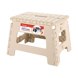 Folding Stool Handy Laundry Folding Step Stool Non-Slip Folding Stools Khaki 9"