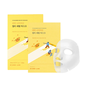 Vita Niacinamide Dark Spot Serum Mask Pack, 10 sheets/box - Clear Skin | LHA+PHA | Brightening | Mild for Sensitive Skin