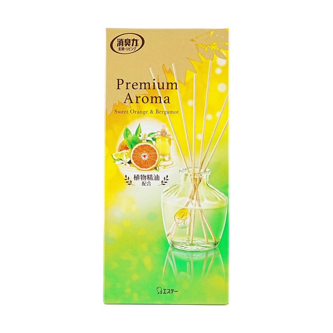 Reeds Diffuser Indoor Deodorant Orange Blossom Bergamot 2.2 fl oz【Plant Essential Oil】【Long-lasting Deodorization】