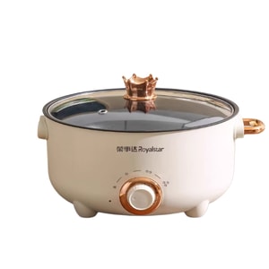 Multifunctional Electric Cooking Pot, All-in-One Small Electric Pot, Student Dorm Noodle Cooker, Small Home Electric Hot Pot, 24CM, 1.5M Power Cord, Waterproof Buckle (Suitable for 2-3 People)