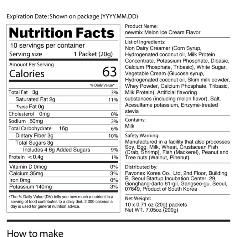 キムズテーブル ニューミックス インスタントコーヒーラテ、韓国デラックスパック、7.05オンス、10本入り、メロンアイスクリーム風味 [韓国で大人気のコーヒーショップ] 4