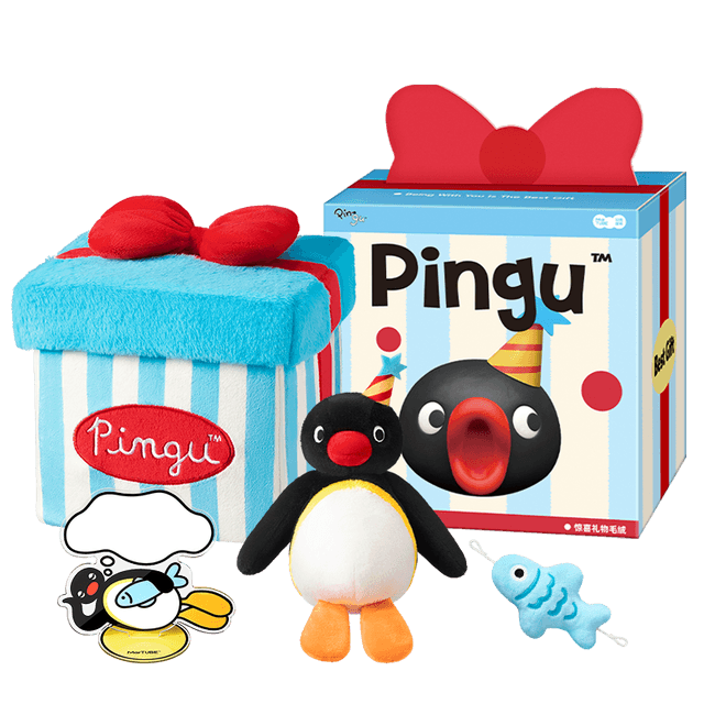 中国直送】マルクトブ ピングー サプライズ ぬいぐるみ ギフトボックス