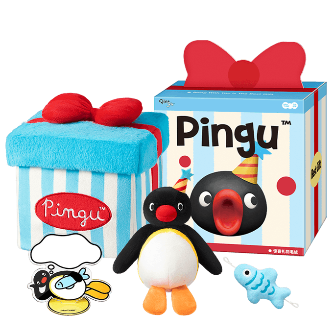 [중국 직배송] 마크투부 핑구 서프라이즈 플러시 선물상자 (1개)