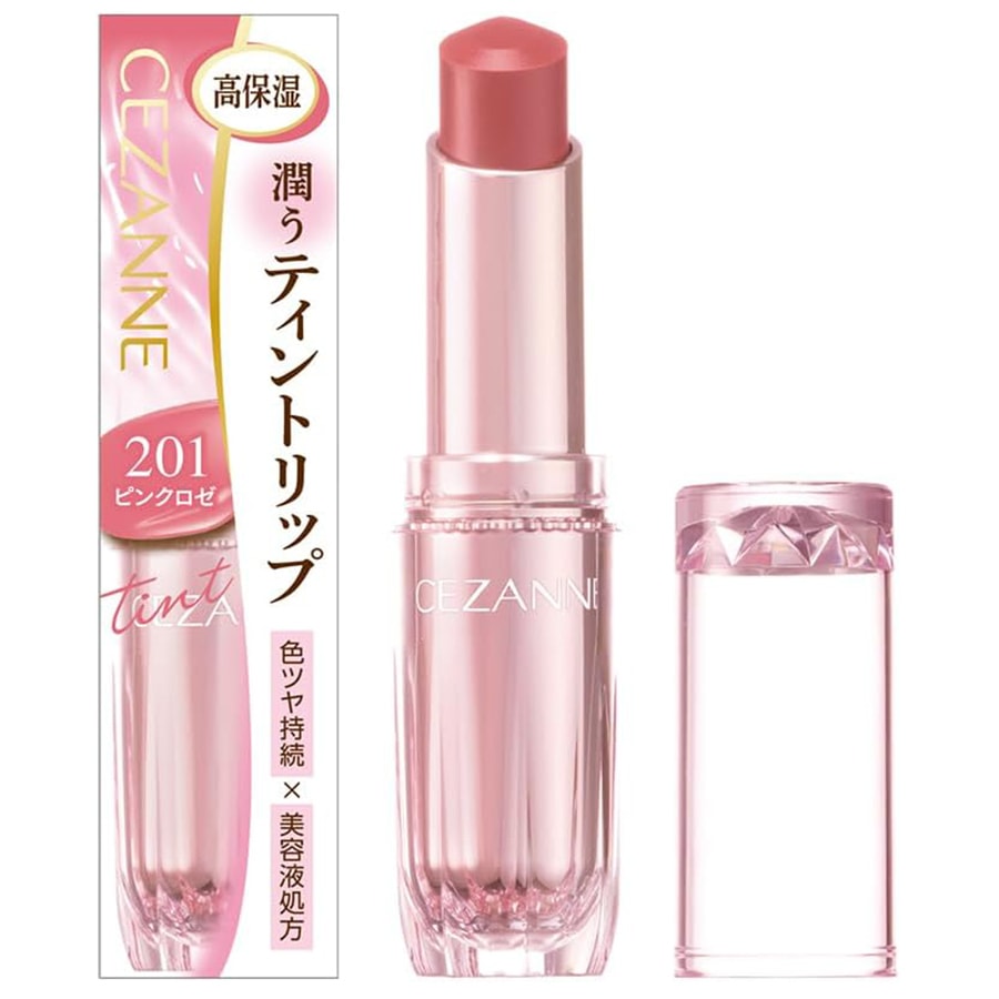 日本直效郵件】 日本CEZANNE 倩麗滋潤持久光澤唇膏N 201 粉霧薔薇3.2g