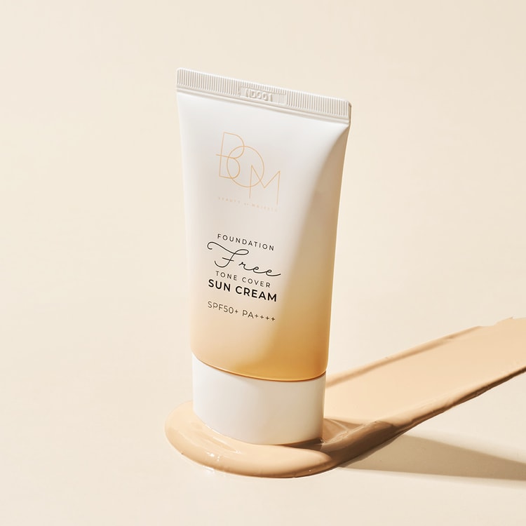 BOM FOUNDATION FREE TONE COVER SUN CREAM SPF50+PA++++ 50g - Yami.com
