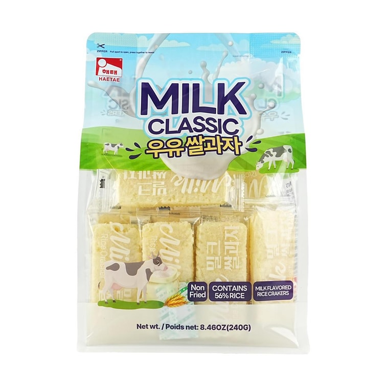 Milk Flavored Rice Crackers, 8.46 oz*2【2 Pack 】【Non Fried】 4