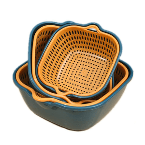 6PCS Kitchen Colander Strainer Set Vegetable Washing Baskets Soaking and Washing