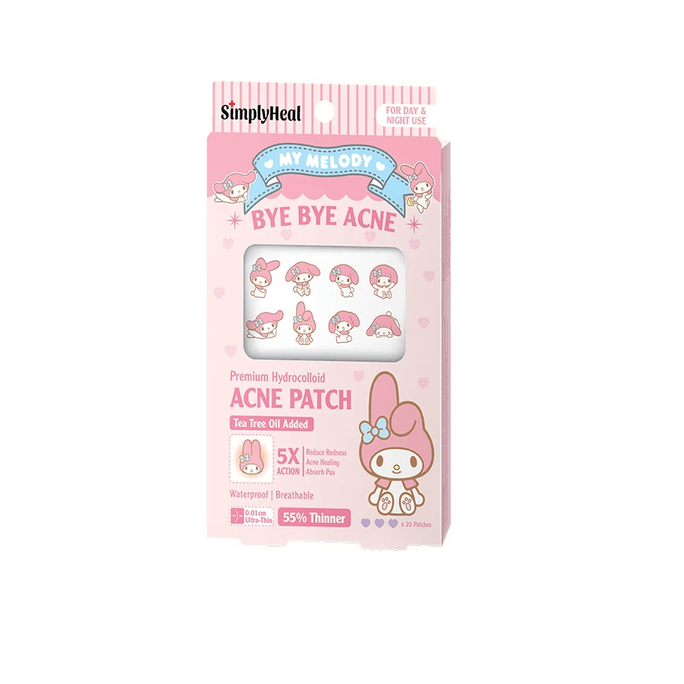 My Melody Day & Night  0.01cm Premium Hydrocolloid Acne Patch 20s