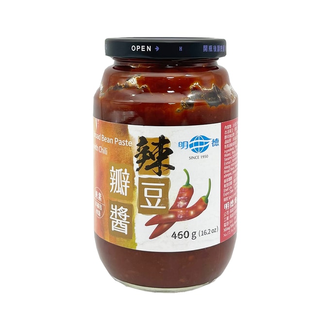 [台湾直邮]明德 辣豆瓣酱 (中辣) (风味手酿) 460g-限购3罐
