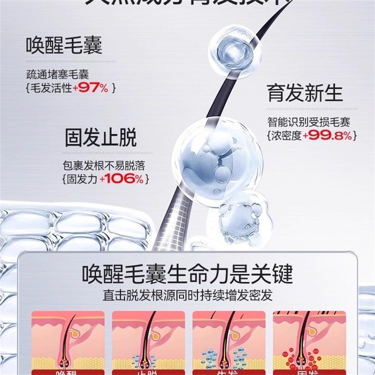 【中国直邮】 新加坡 Kuvive 生姜育发液 生长发增发密发头皮精华液头发护理剂发际线快速长 100ml/瓶 3