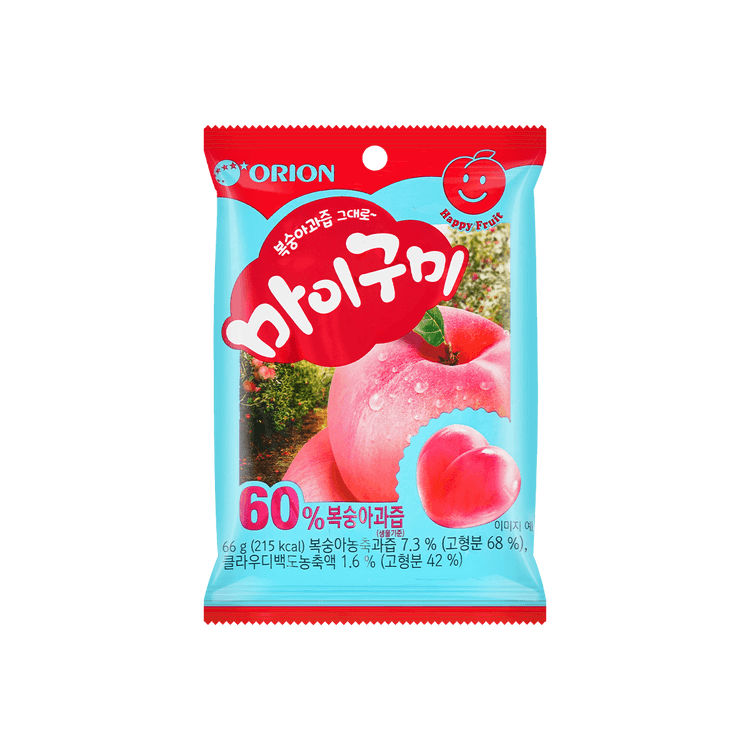 フルーツ・果実 Mi- オリオン MyGummy Peach - ハート型フルーツグミ、2.32オンス - Yami