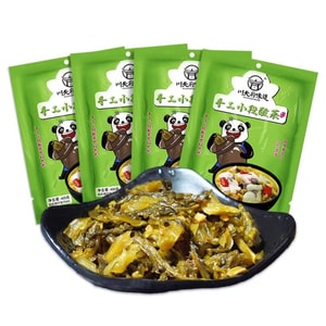 Authentic Sichuan Appetising Handmade Small Segment Pickled Fish and Rice Noodles, Pickled Small Pack, Not Spicy, Ready-to-Eat Kimchi 400g*1 Pack