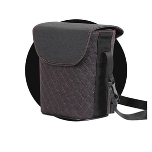 【中国直邮】RAMBLE 车载垃圾桶 13*8*16.5cm 黑色 1件 全革款 悬挂置物盒 多功能收纳箱  