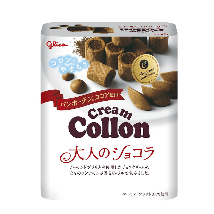 【日本直邮】 GLICO格力高 collon 可可味注心蛋卷 48g