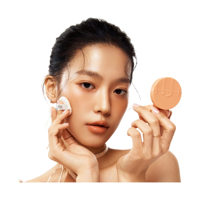 韩国 媞妃特 柔霧絲絨氣墊腮紅 P02 綻放粉色 4g 3