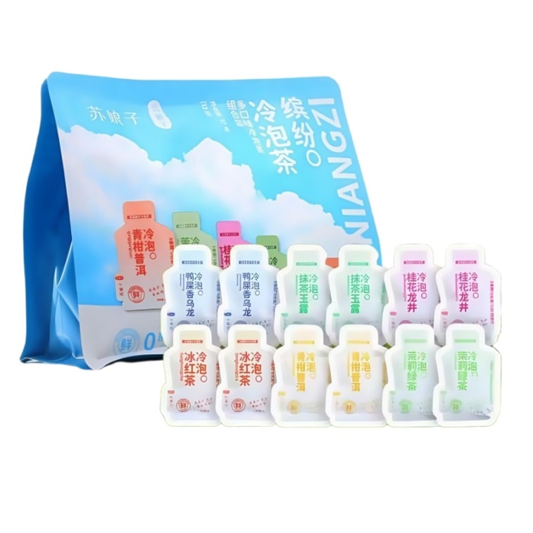 6 Flavors Cold Brew Tea Bags  Sugar-Free Fruit Infusion   Iced Tea Kit 5