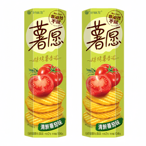 Potato Chips Fresh Tomato Flavor Casual Snack 104g*2 Boxs
