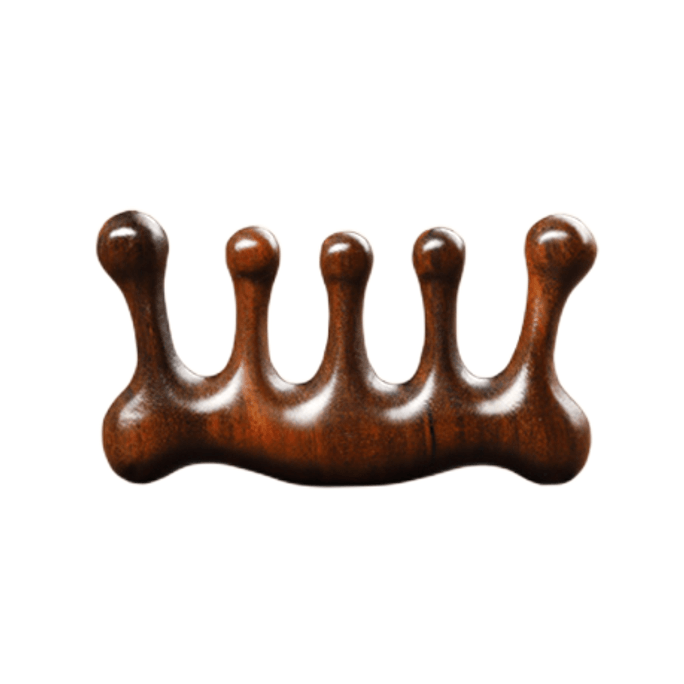 Gold silk sandalwood multifunctional meridian massage comb head therapy massage anti-hair loss head back comb